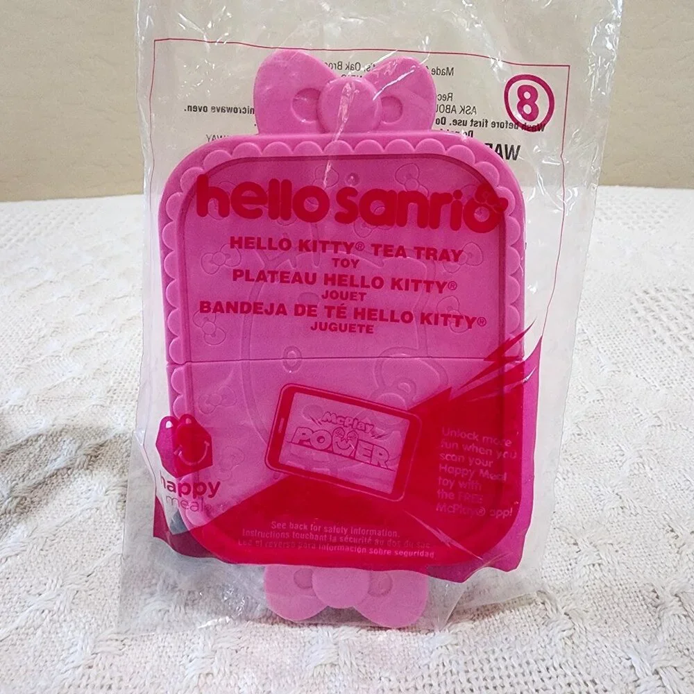 Sanrio Hello Kitty Pink TEA TRAY #8 : 2017 McDonald's Happy Meal Toy